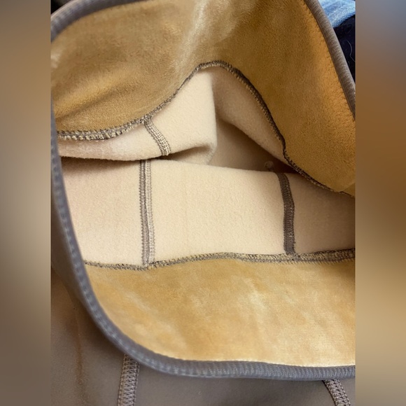 Women Small Lined Leggings Thermal Tights High Waisted Nude and Green (2 Pack) - Picture 4 of 8